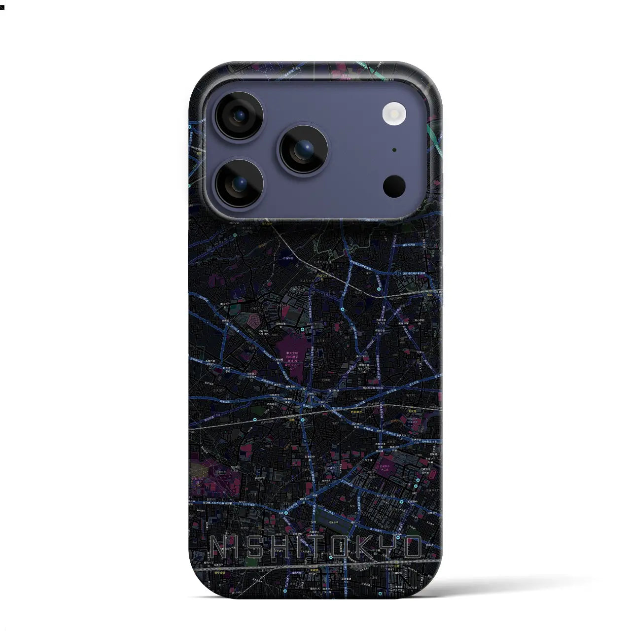 【西東京(東京都)】地図柄iPhoneケース(バックカバータイプ)