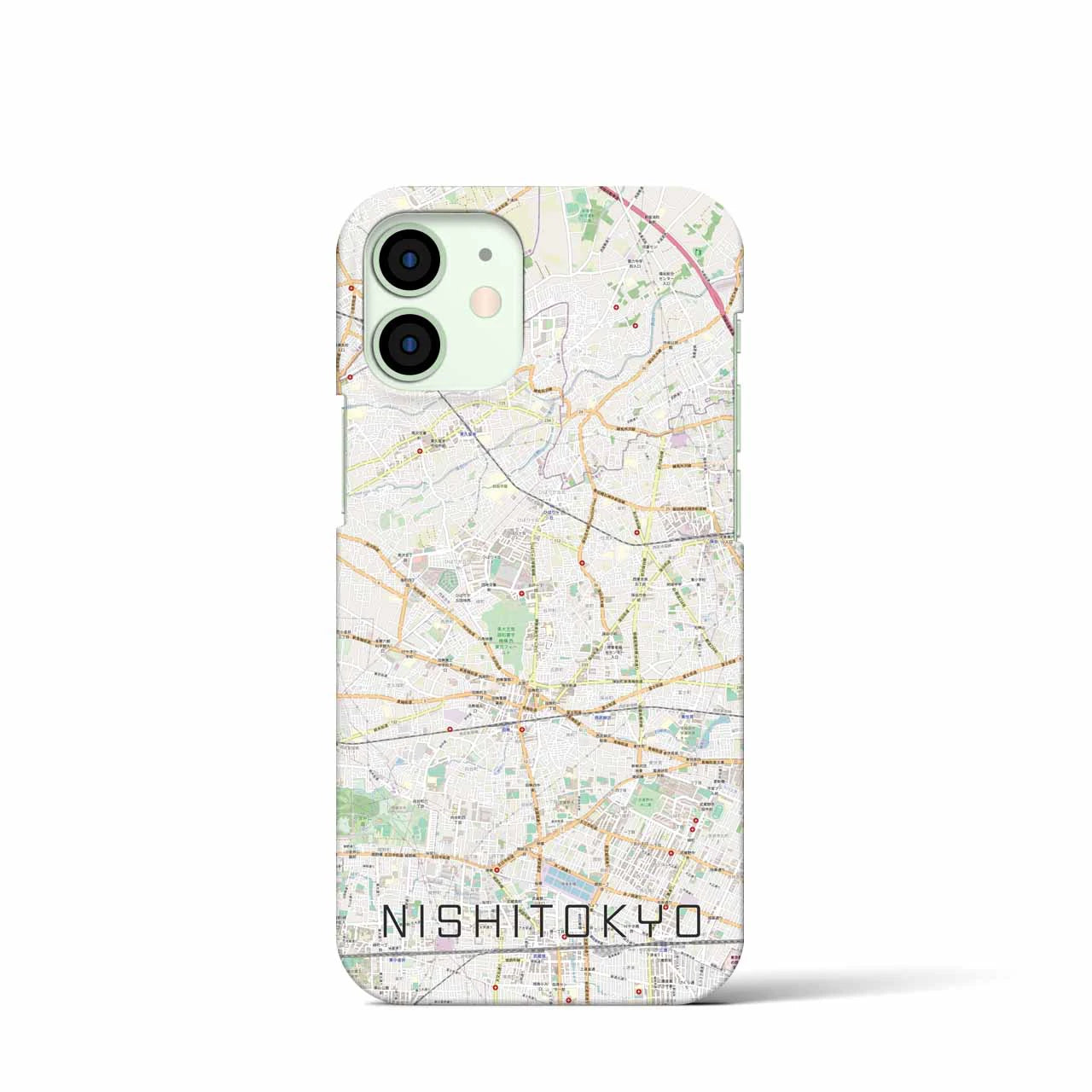 【西東京(東京都)】地図柄iPhoneケース(バックカバータイプ)