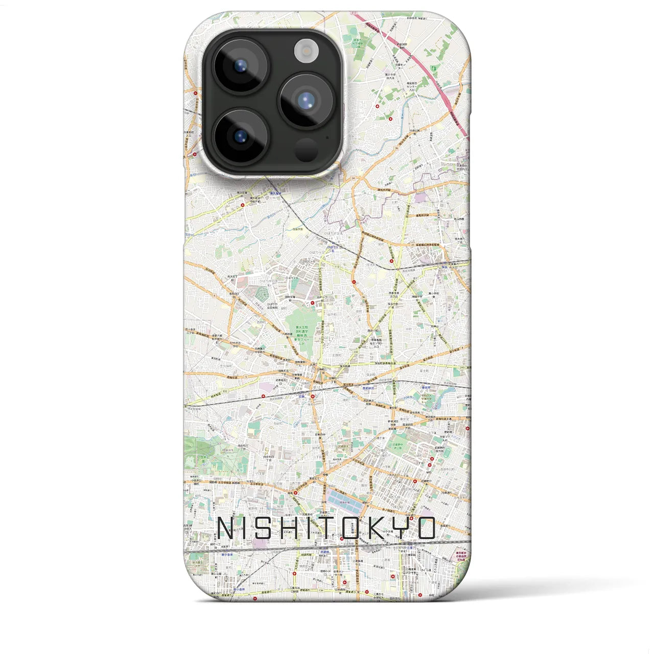 【西東京(東京都)】地図柄iPhoneケース(バックカバータイプ)