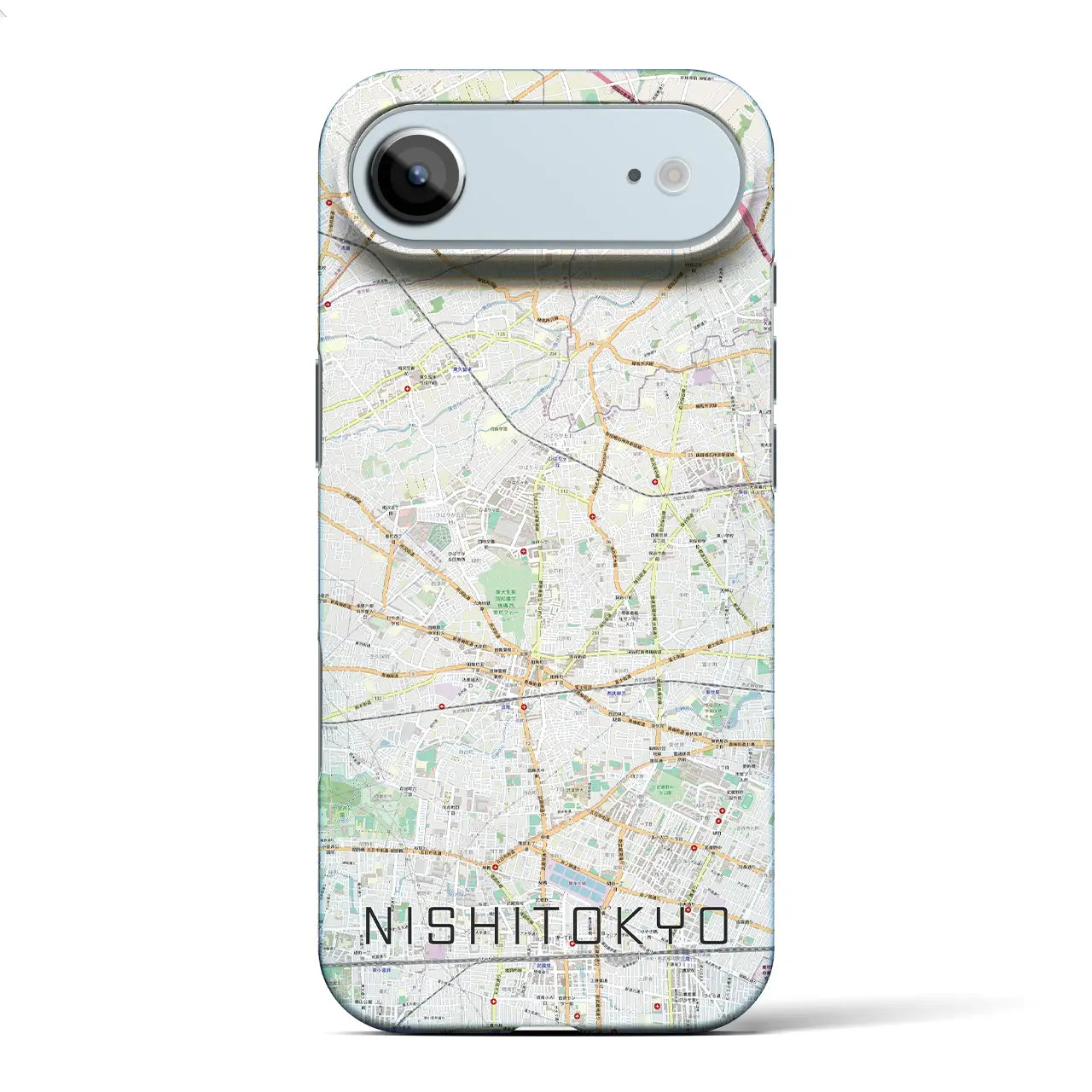 【西東京(東京都)】地図柄iPhoneケース(バックカバータイプ)