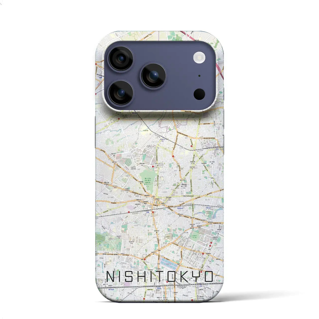 【西東京(東京都)】地図柄iPhoneケース(バックカバータイプ)