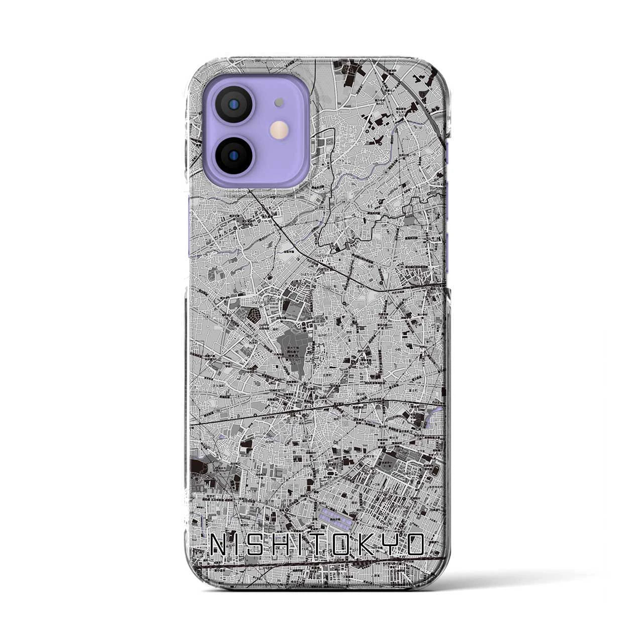 【西東京(東京都)】地図柄iPhoneケース(クリアタイプ)