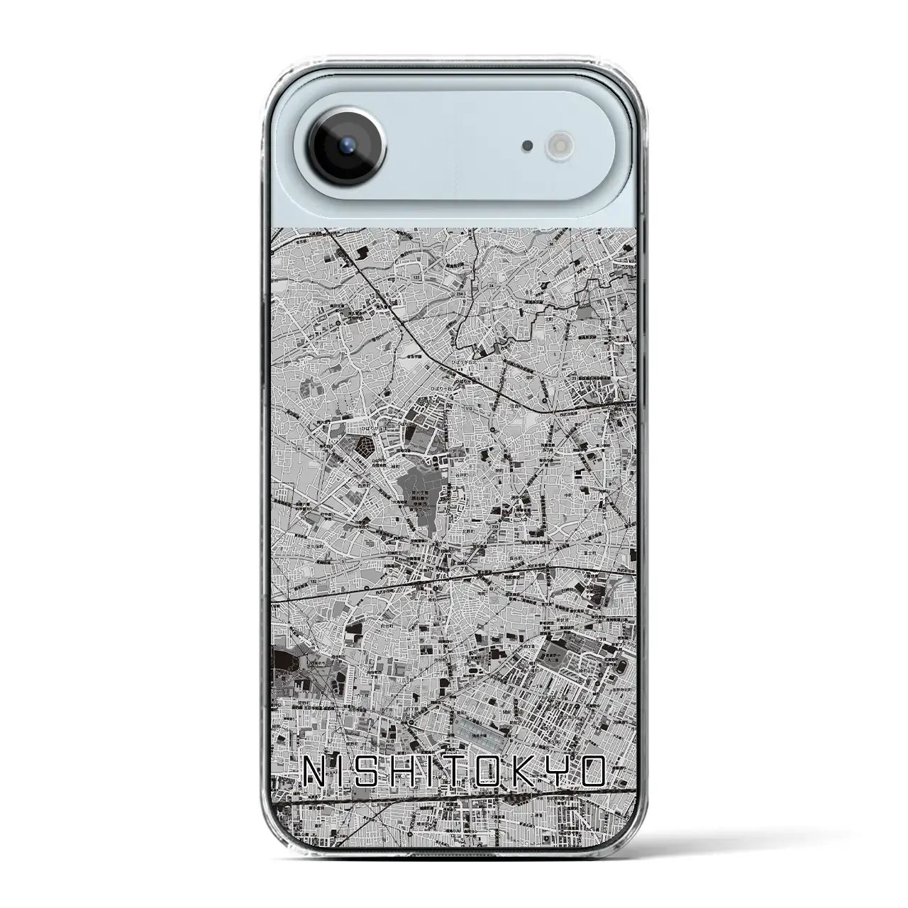 【西東京(東京都)】地図柄iPhoneケース(クリアタイプ)