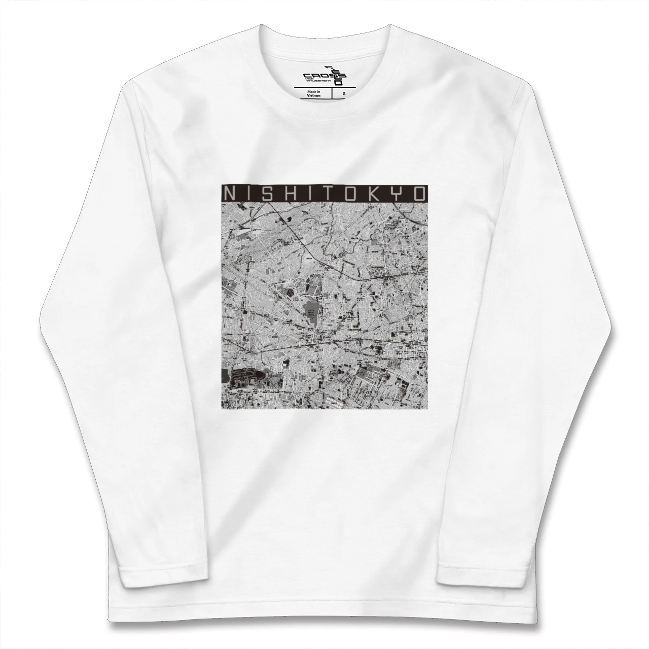 【西東京(東京都)】地図柄ロングスリーブTシャツ
