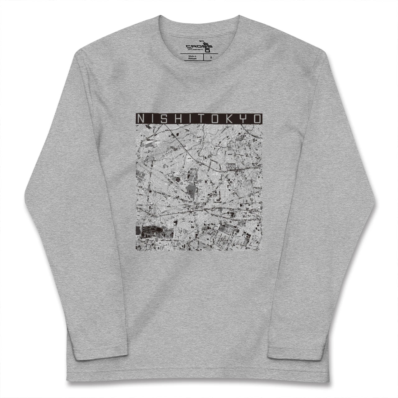 【西東京(東京都)】地図柄ロングスリーブTシャツ