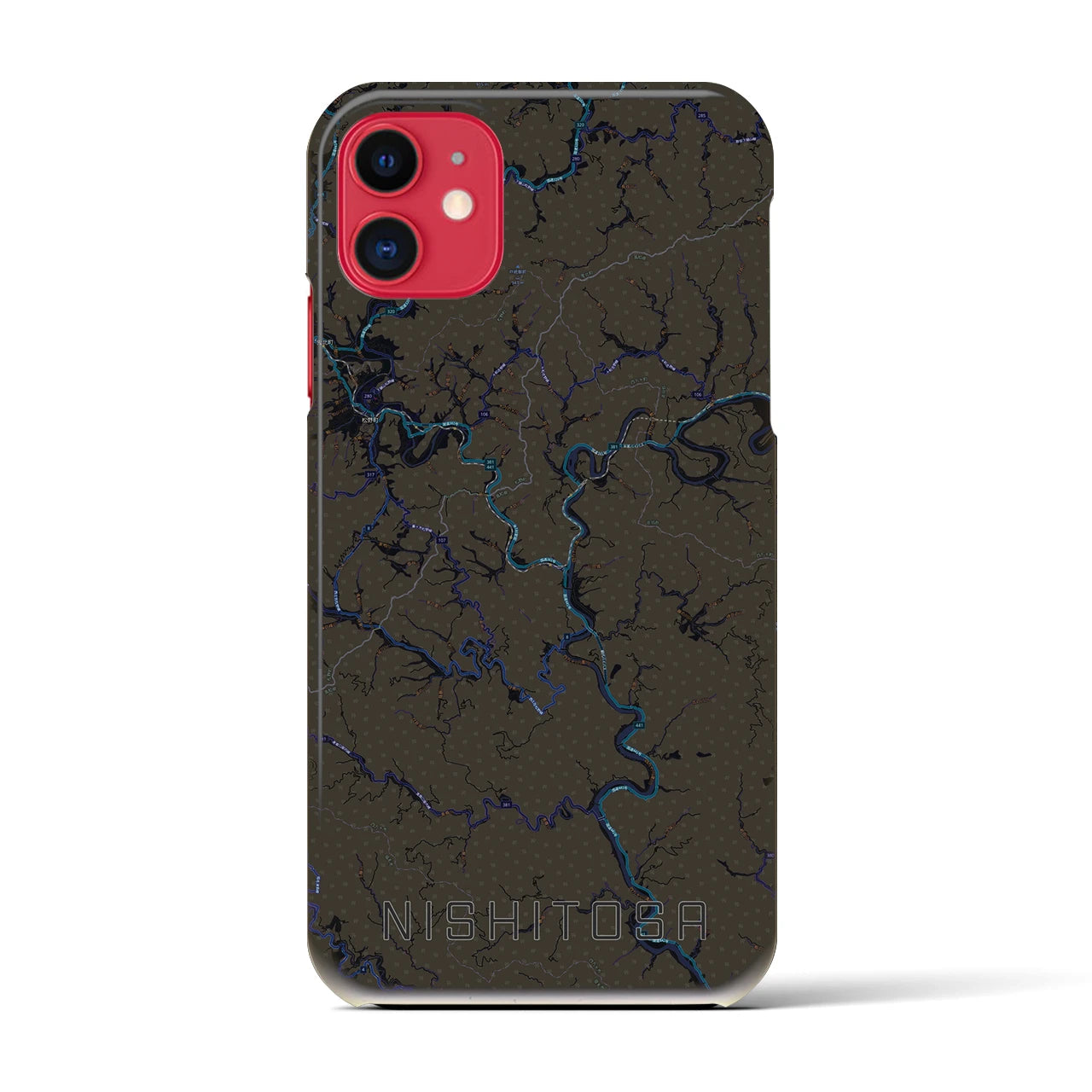 【西土佐(高知県)】地図柄iPhoneケース(バックカバータイプ)