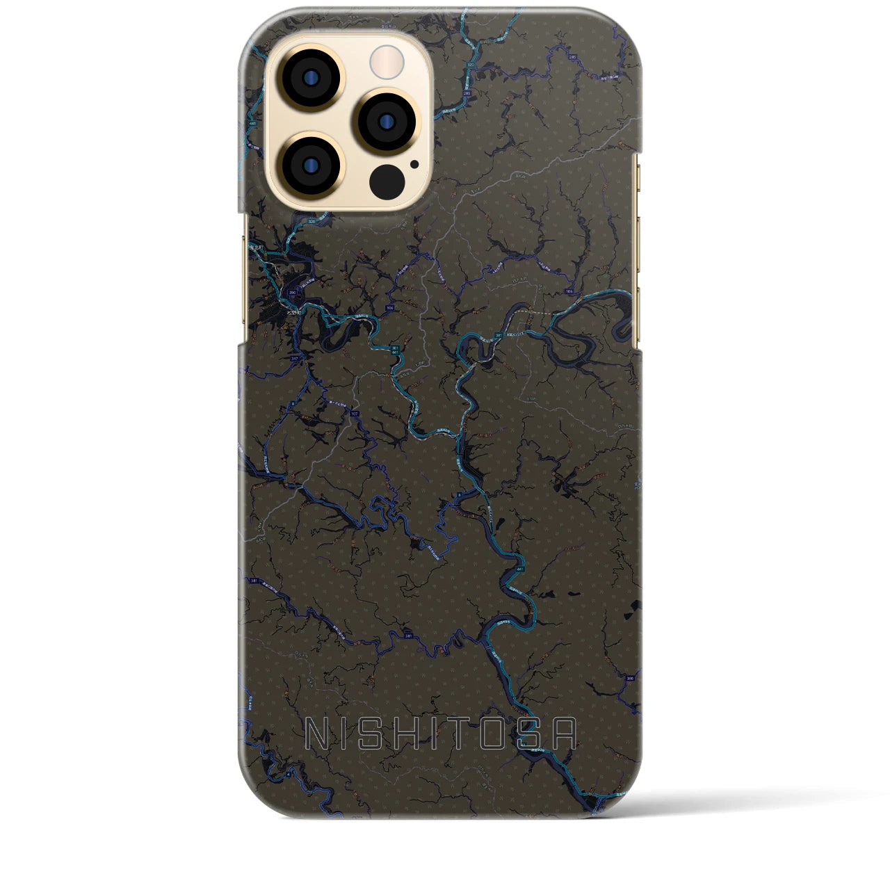 【西土佐(高知県)】地図柄iPhoneケース(バックカバータイプ)