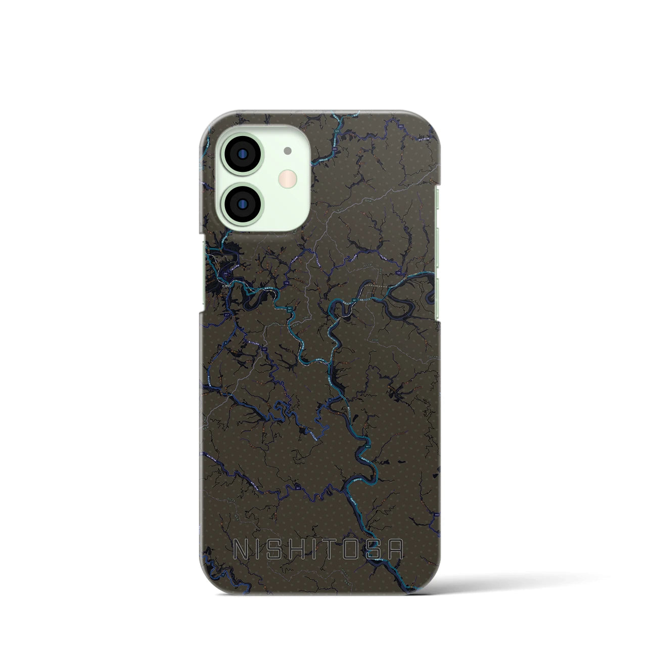 【西土佐(高知県)】地図柄iPhoneケース(バックカバータイプ)