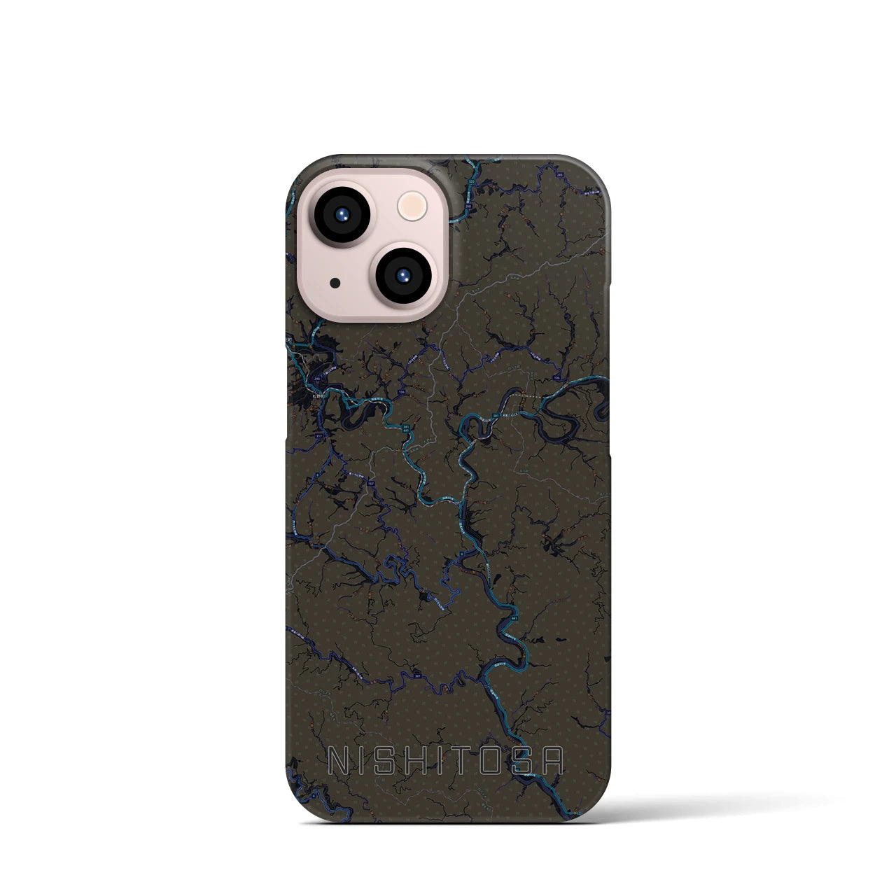 【西土佐(高知県)】地図柄iPhoneケース(バックカバータイプ)