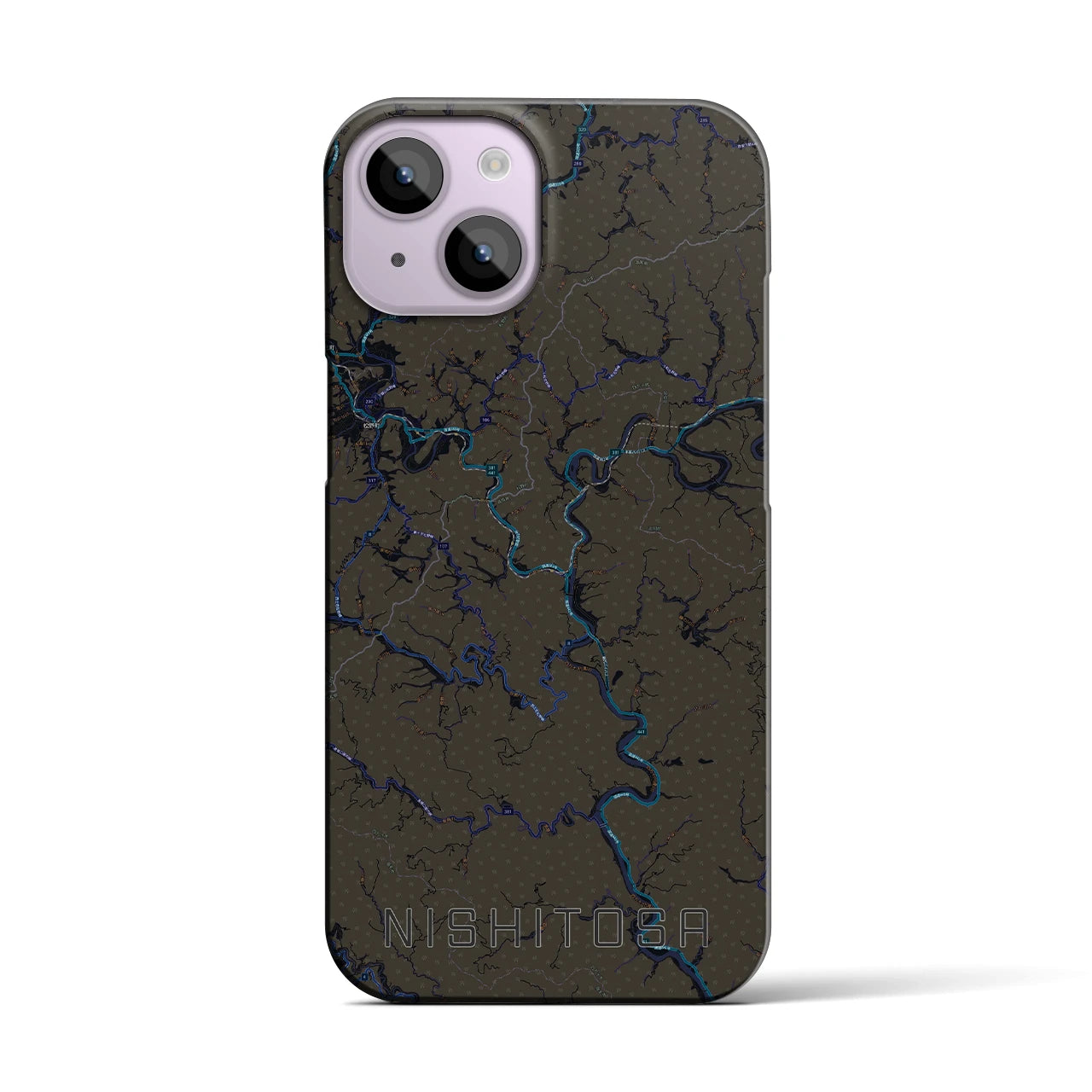 【西土佐(高知県)】地図柄iPhoneケース(バックカバータイプ)