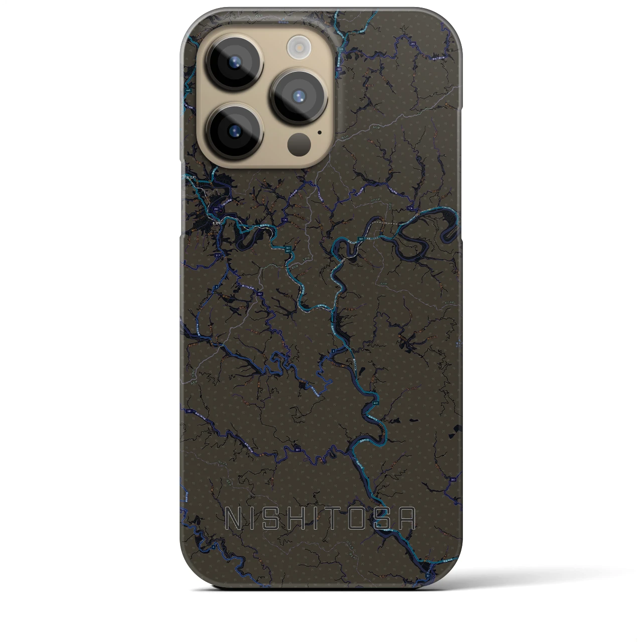【西土佐(高知県)】地図柄iPhoneケース(バックカバータイプ)