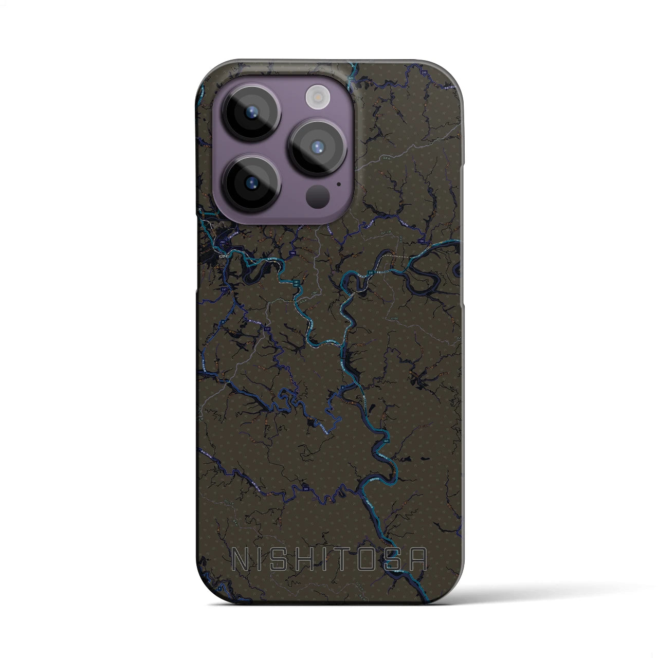 【西土佐(高知県)】地図柄iPhoneケース(バックカバータイプ)