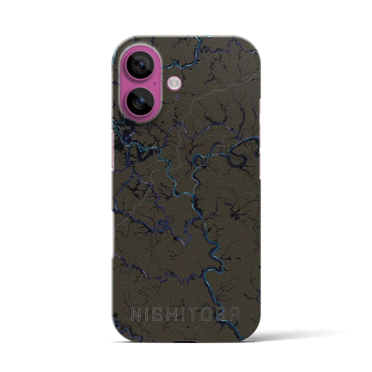 【西土佐(高知県)】地図柄iPhoneケース(バックカバータイプ)