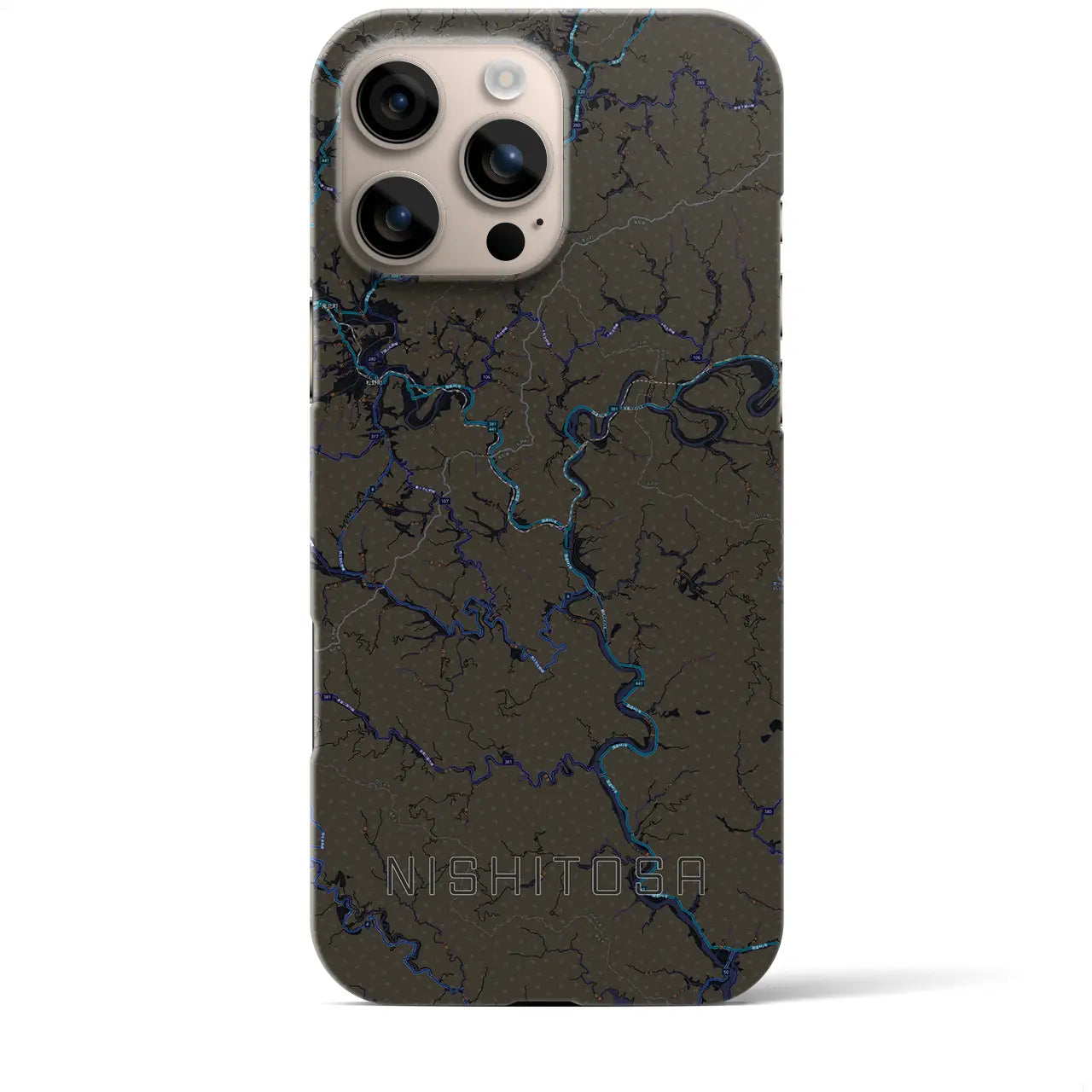 【西土佐(高知県)】地図柄iPhoneケース(バックカバータイプ)