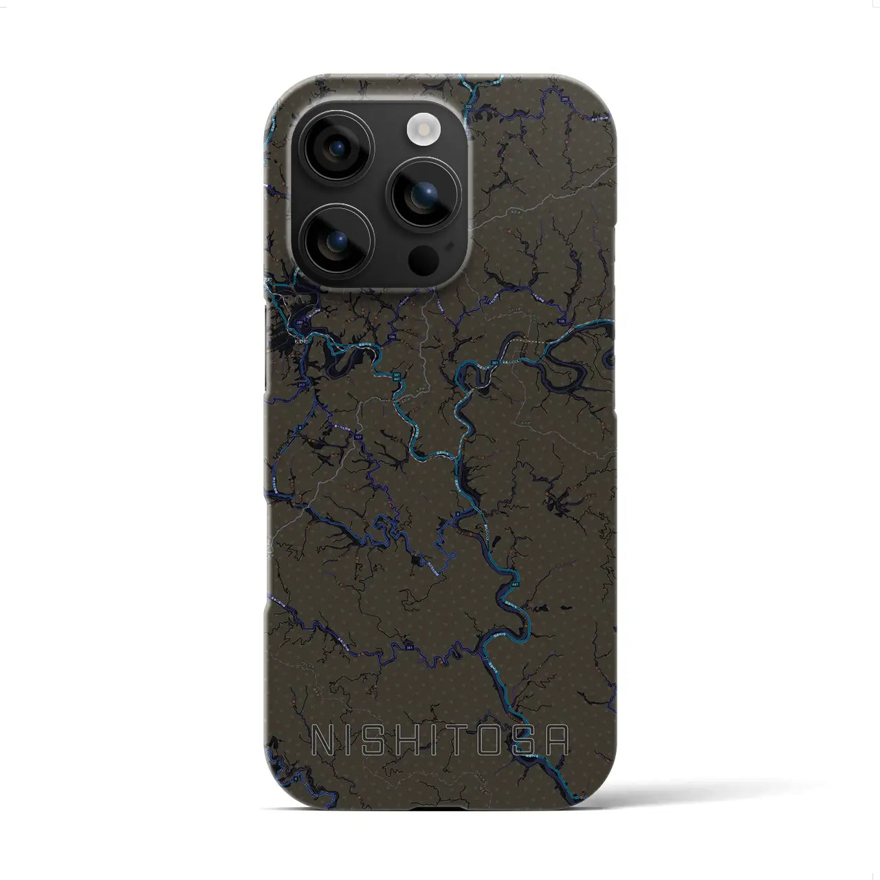 【西土佐(高知県)】地図柄iPhoneケース(バックカバータイプ)