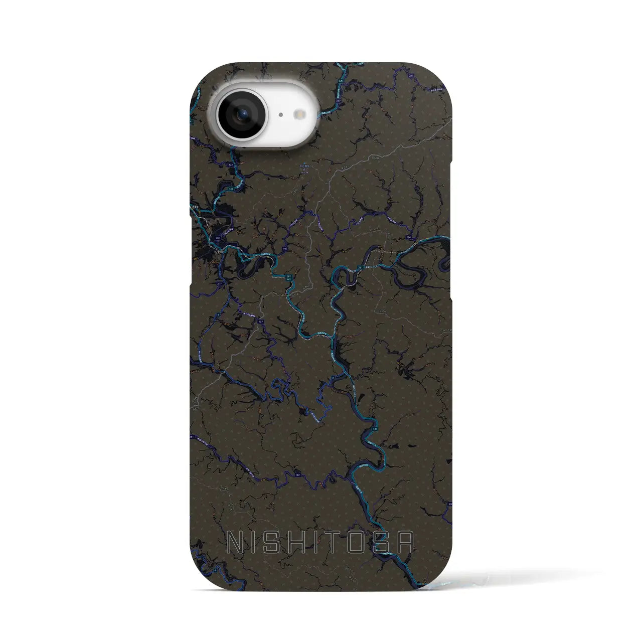 【西土佐(高知県)】地図柄iPhoneケース(バックカバータイプ)