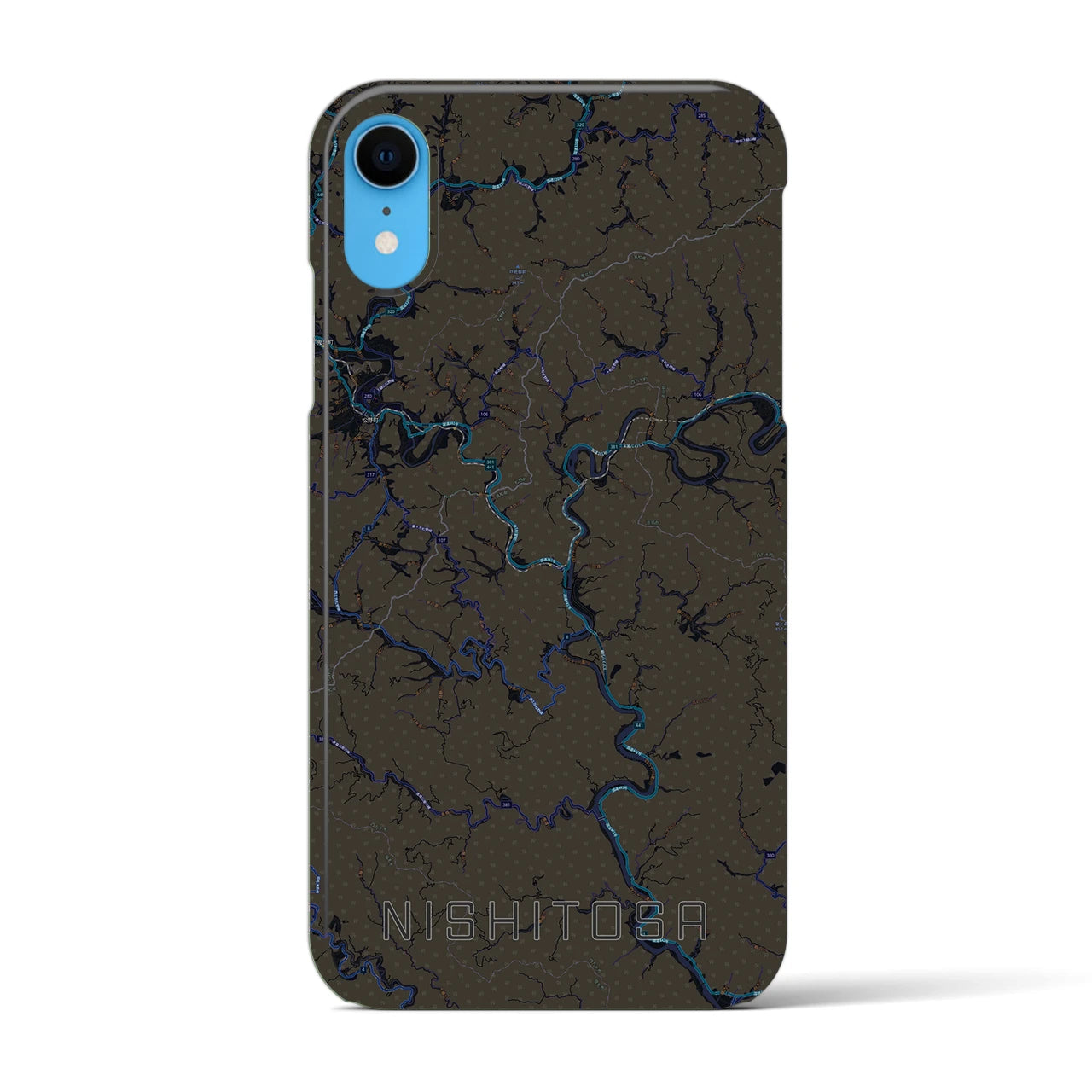 【西土佐(高知県)】地図柄iPhoneケース(バックカバータイプ)