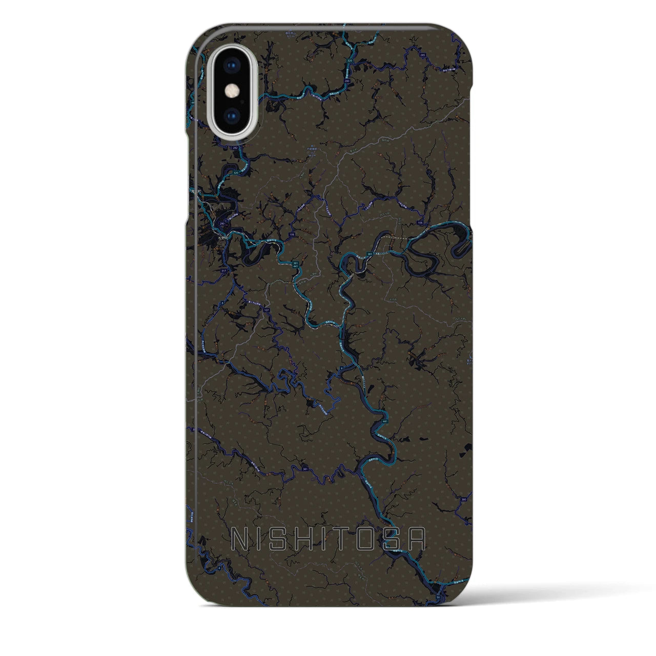 【西土佐(高知県)】地図柄iPhoneケース(バックカバータイプ)