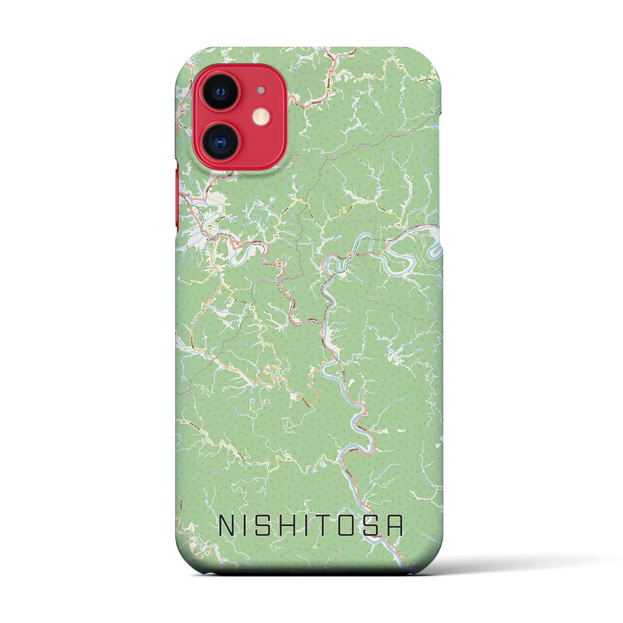 【西土佐(高知県)】地図柄iPhoneケース(バックカバータイプ)