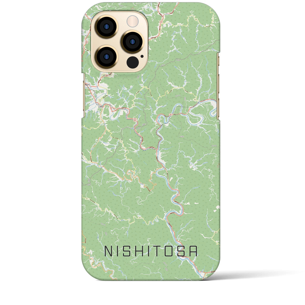 【西土佐(高知県)】地図柄iPhoneケース(バックカバータイプ)
