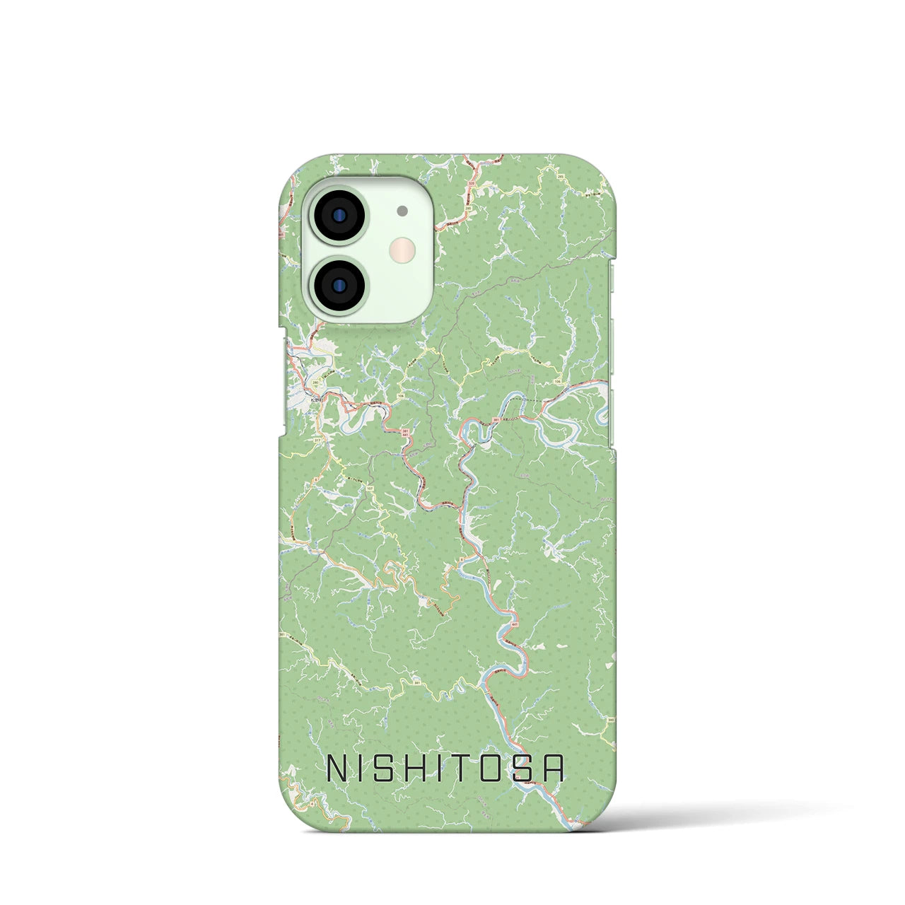 【西土佐(高知県)】地図柄iPhoneケース(バックカバータイプ)
