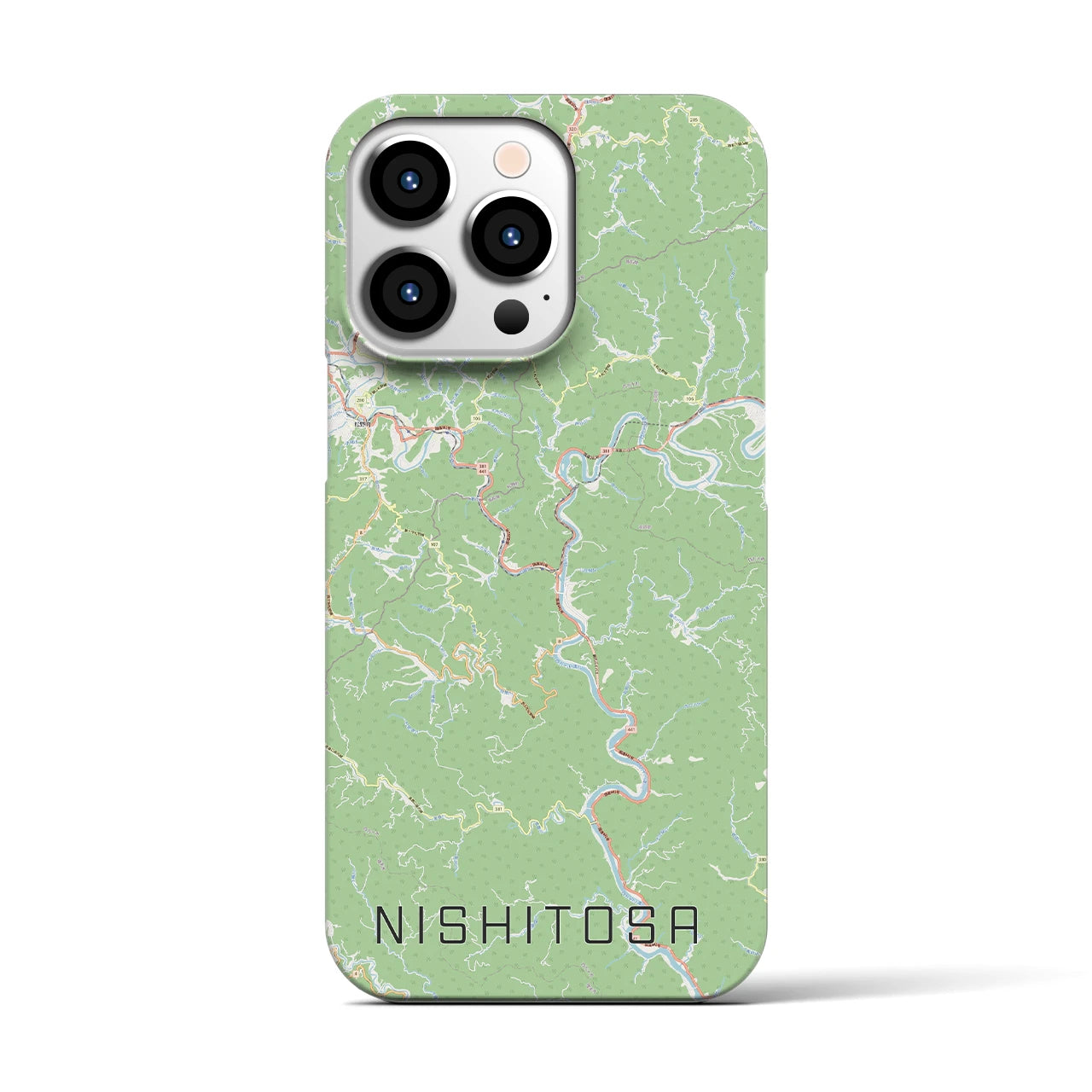 【西土佐(高知県)】地図柄iPhoneケース(バックカバータイプ)