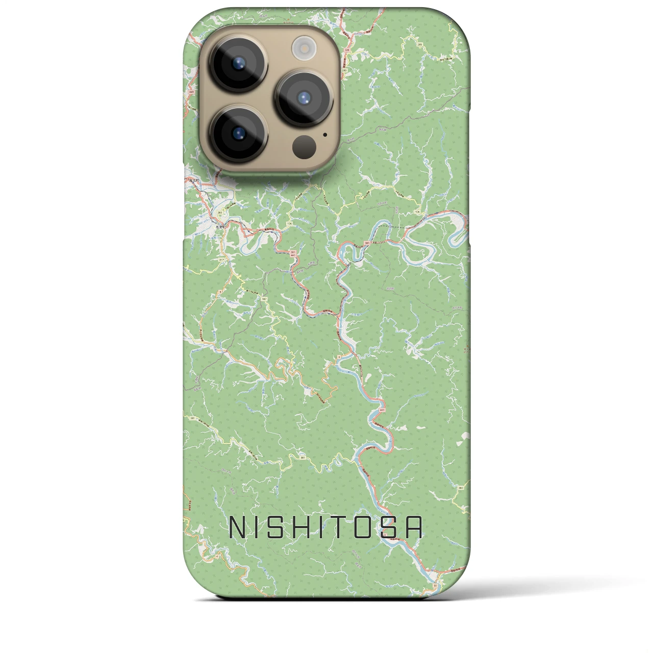 【西土佐(高知県)】地図柄iPhoneケース(バックカバータイプ)