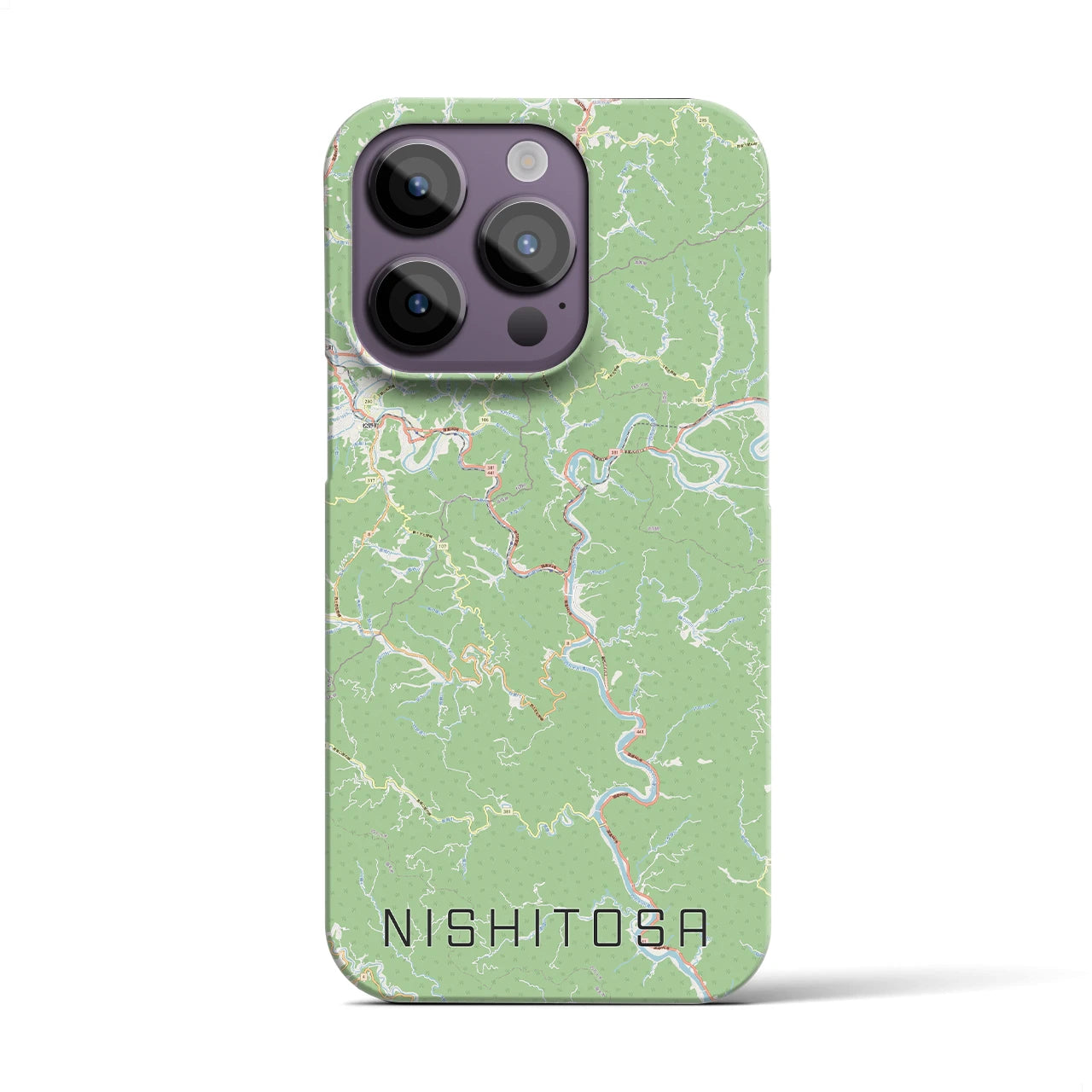 【西土佐(高知県)】地図柄iPhoneケース(バックカバータイプ)