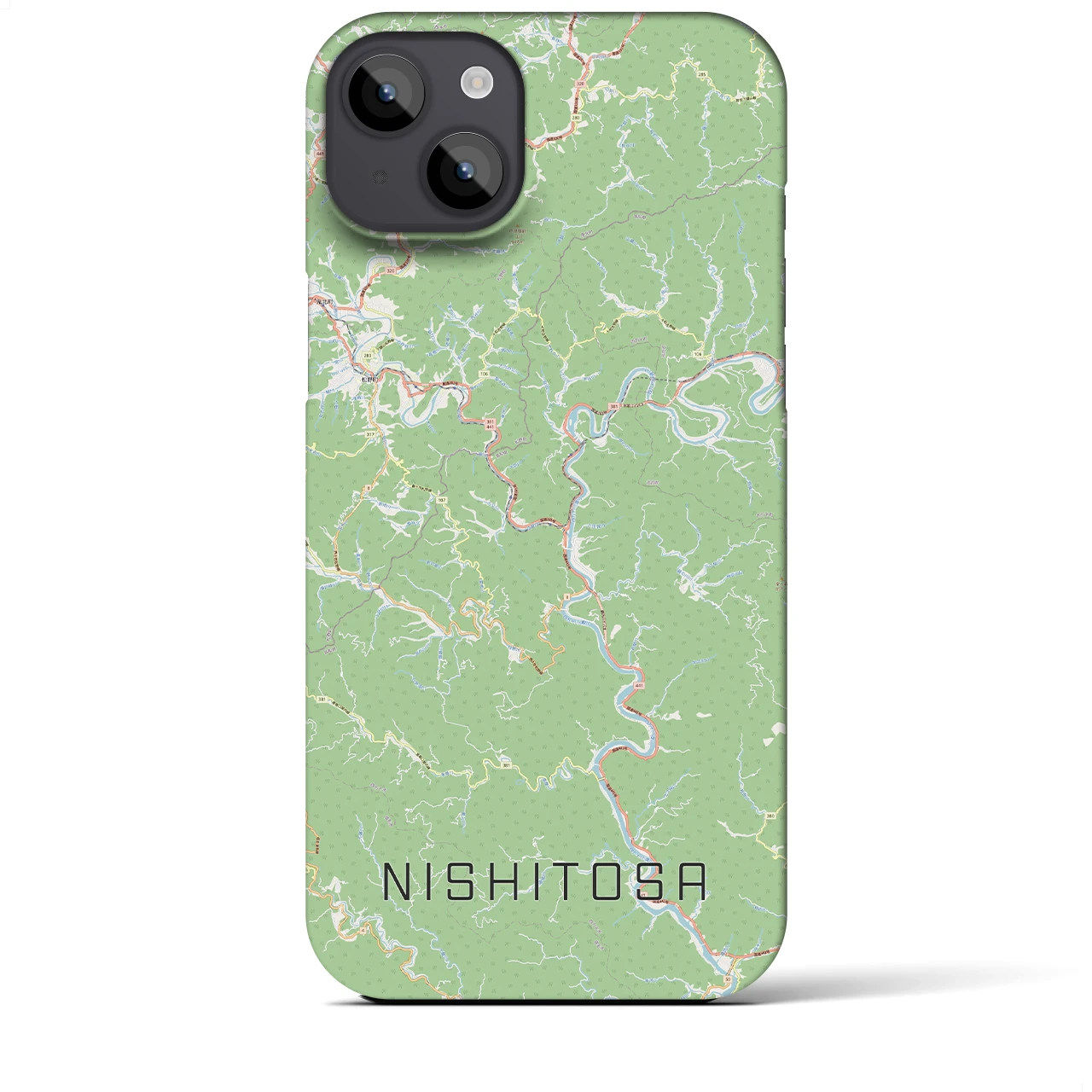【西土佐(高知県)】地図柄iPhoneケース(バックカバータイプ)