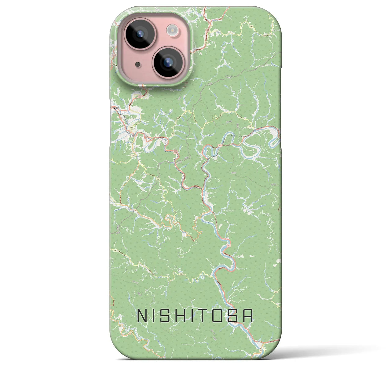 【西土佐(高知県)】地図柄iPhoneケース(バックカバータイプ)