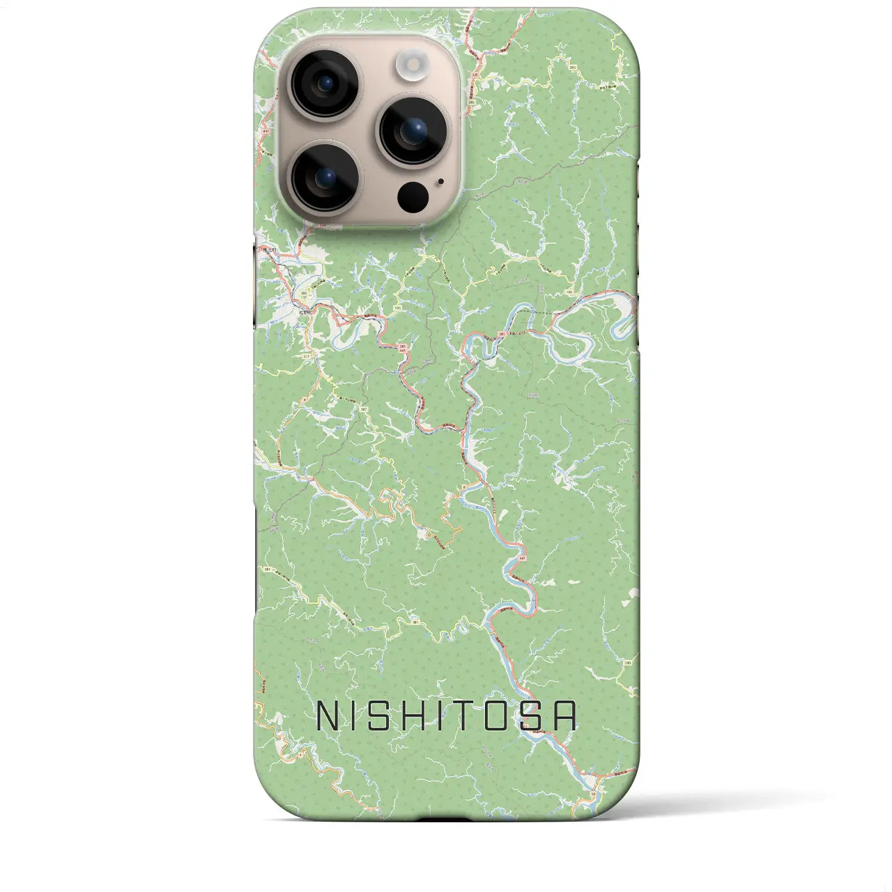 【西土佐(高知県)】地図柄iPhoneケース(バックカバータイプ)