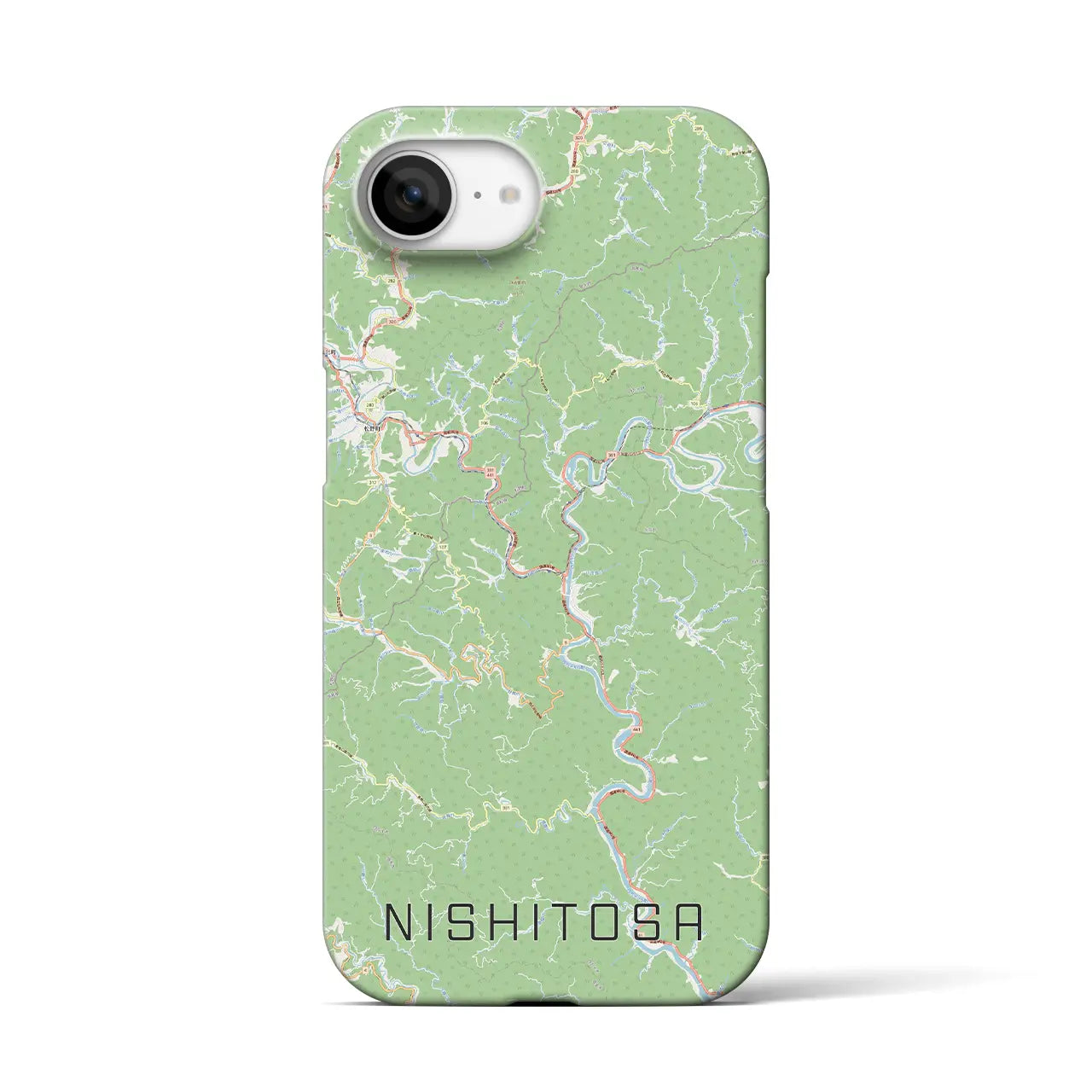 【西土佐(高知県)】地図柄iPhoneケース(バックカバータイプ)