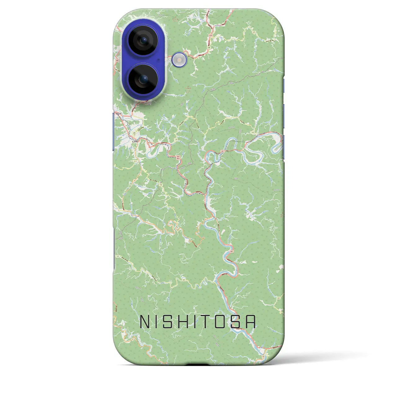 【西土佐(高知県)】地図柄iPhoneケース(バックカバータイプ)ナチュラル・iPhone 16 Pro Max 用