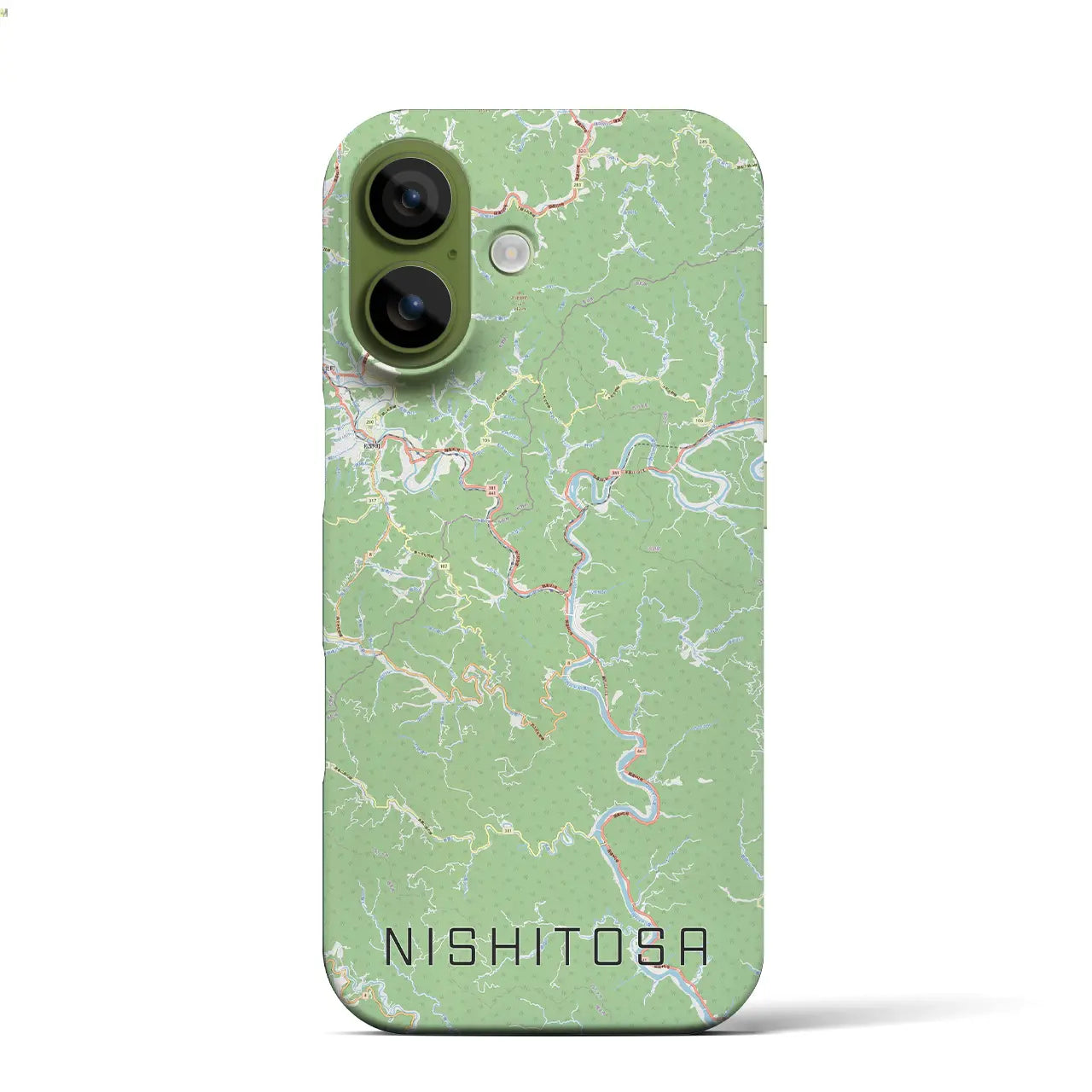 【西土佐(高知県)】地図柄iPhoneケース(バックカバータイプ)