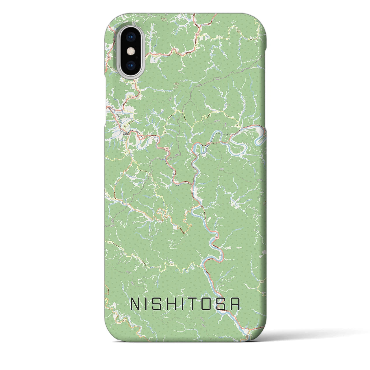 【西土佐(高知県)】地図柄iPhoneケース(バックカバータイプ)