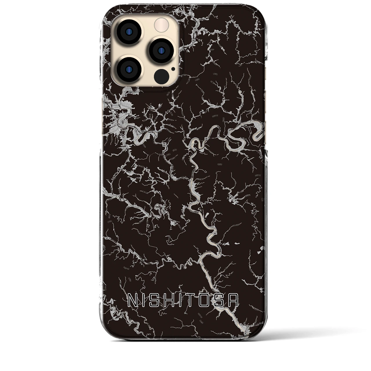 【西土佐(高知県)】地図柄iPhoneケース(クリアタイプ)