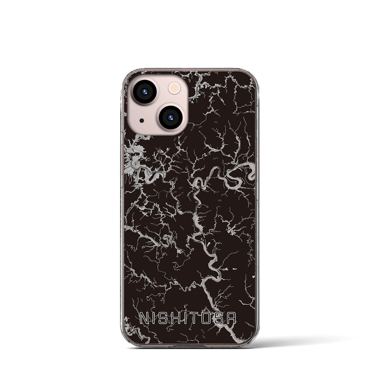 【西土佐(高知県)】地図柄iPhoneケース(クリアタイプ)