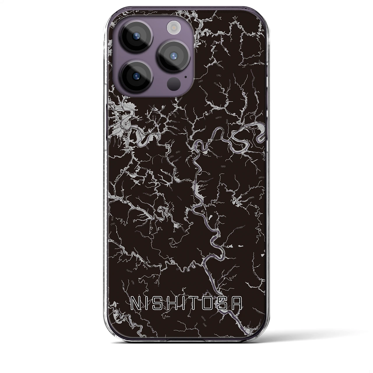 【西土佐(高知県)】地図柄iPhoneケース(クリアタイプ)