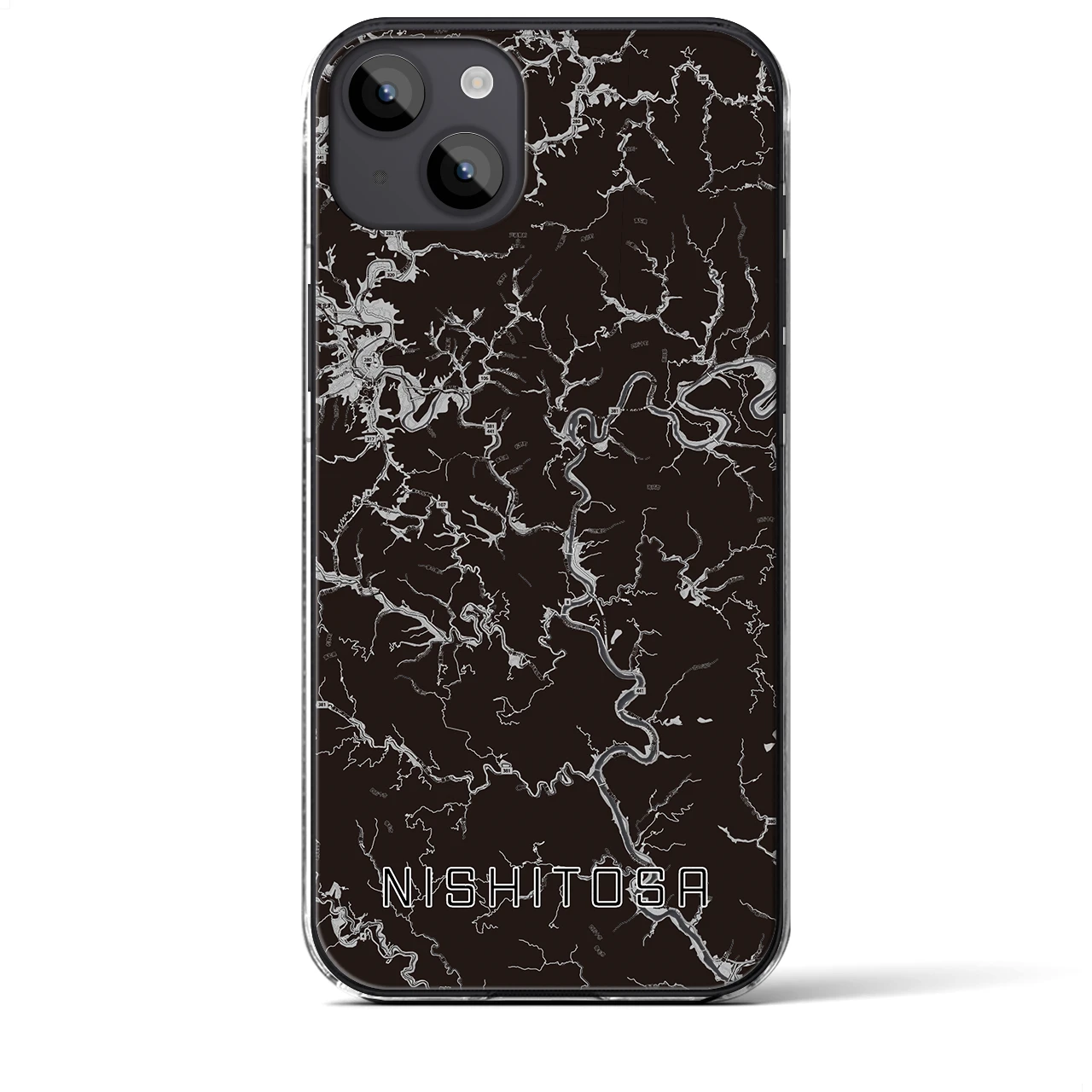 【西土佐(高知県)】地図柄iPhoneケース(クリアタイプ)