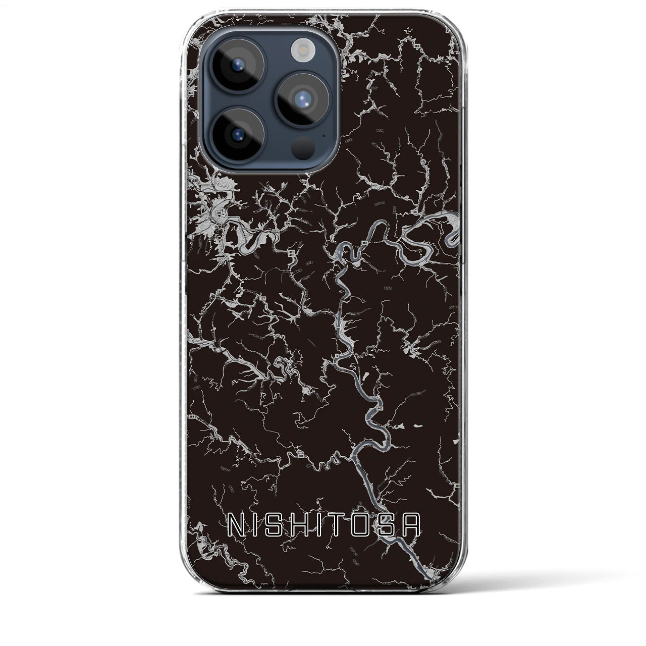 【西土佐(高知県)】地図柄iPhoneケース(クリアタイプ)