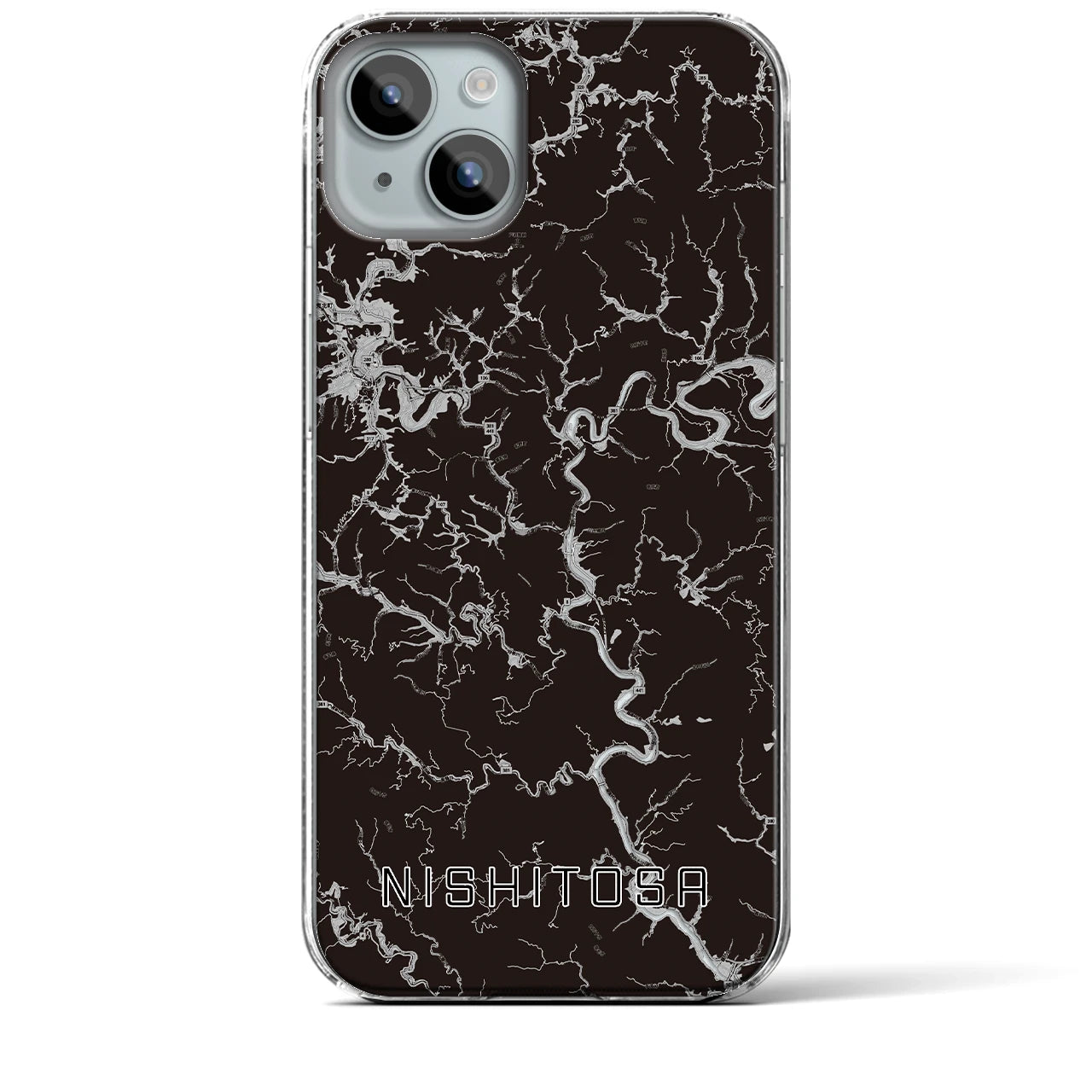 【西土佐(高知県)】地図柄iPhoneケース(クリアタイプ)
