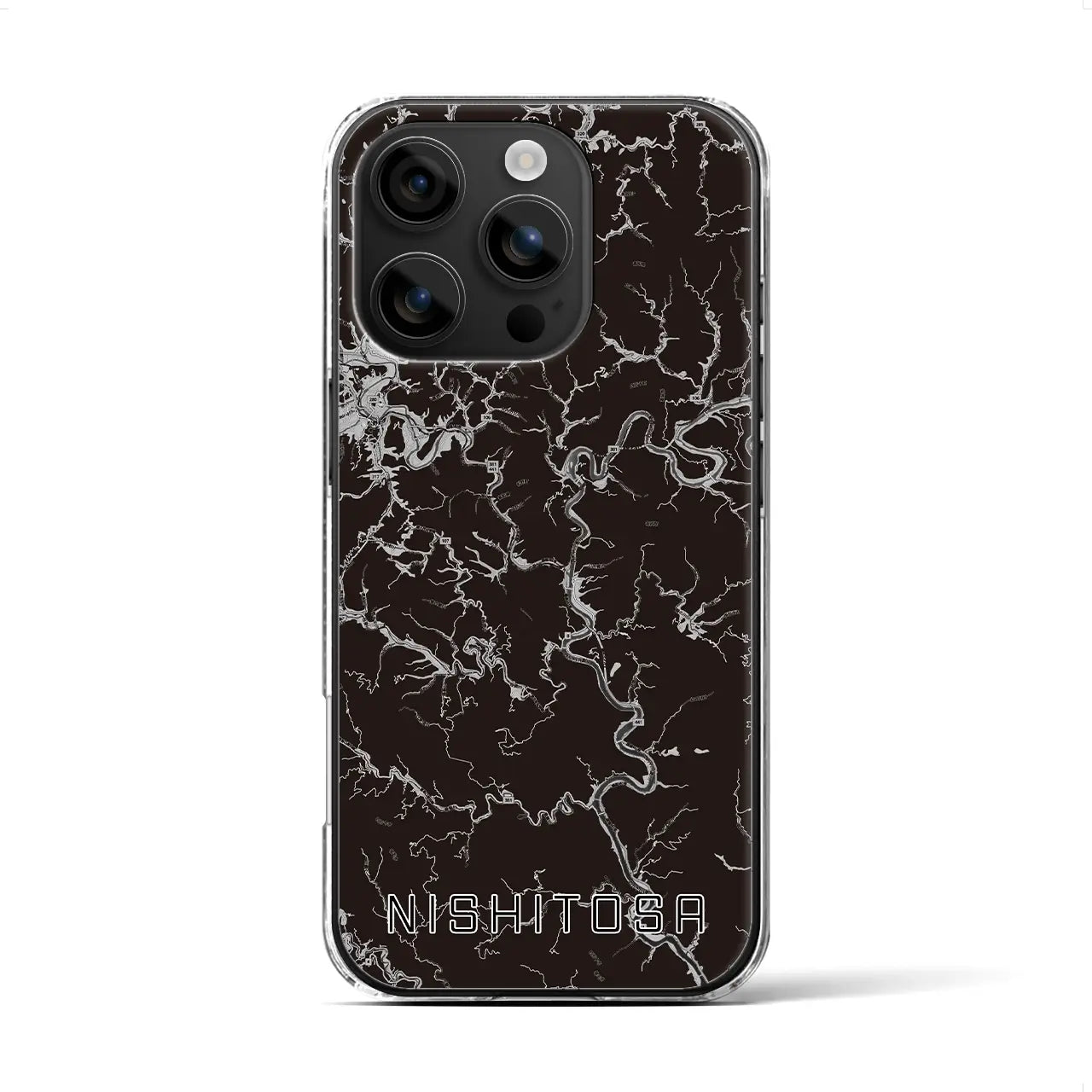 【西土佐(高知県)】地図柄iPhoneケース(クリアタイプ)