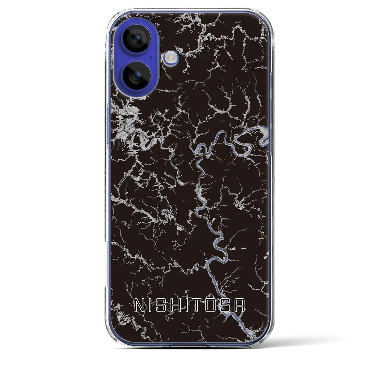 【西土佐(高知県)】地図柄iPhoneケース(クリアタイプ)