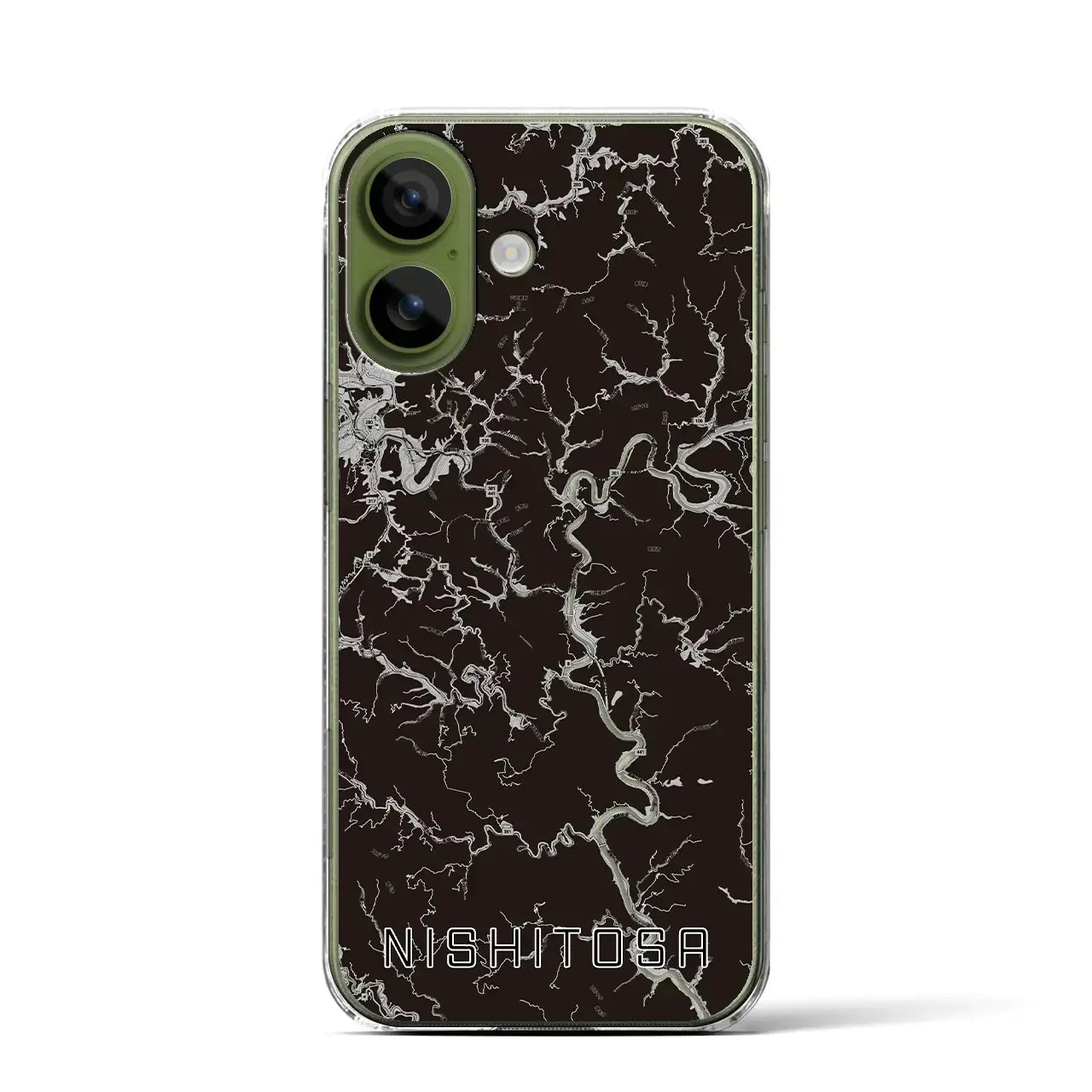 【西土佐(高知県)】地図柄iPhoneケース(クリアタイプ)