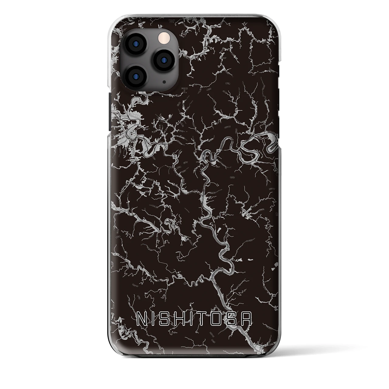 【西土佐(高知県)】地図柄iPhoneケース(クリアタイプ)