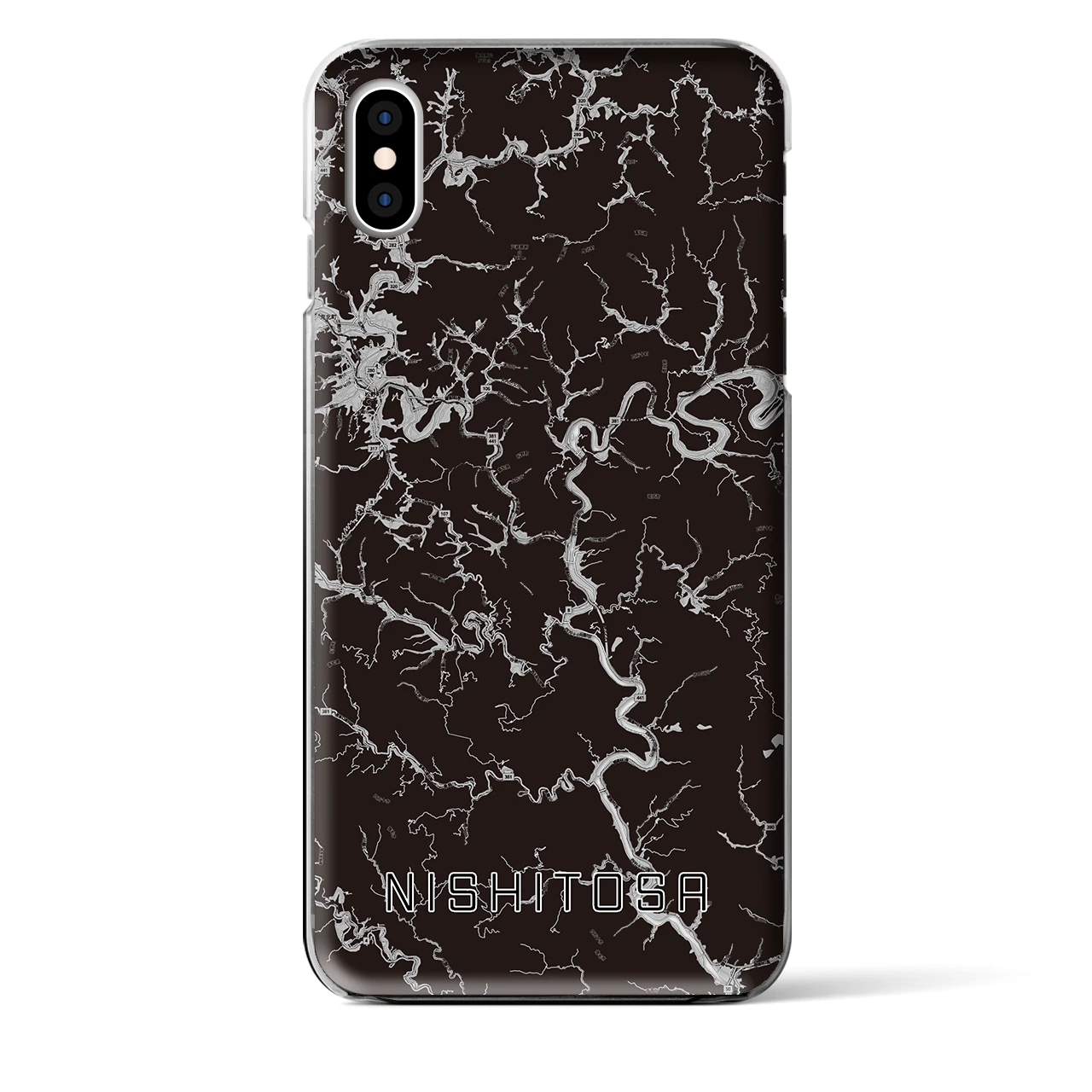 【西土佐(高知県)】地図柄iPhoneケース(クリアタイプ)