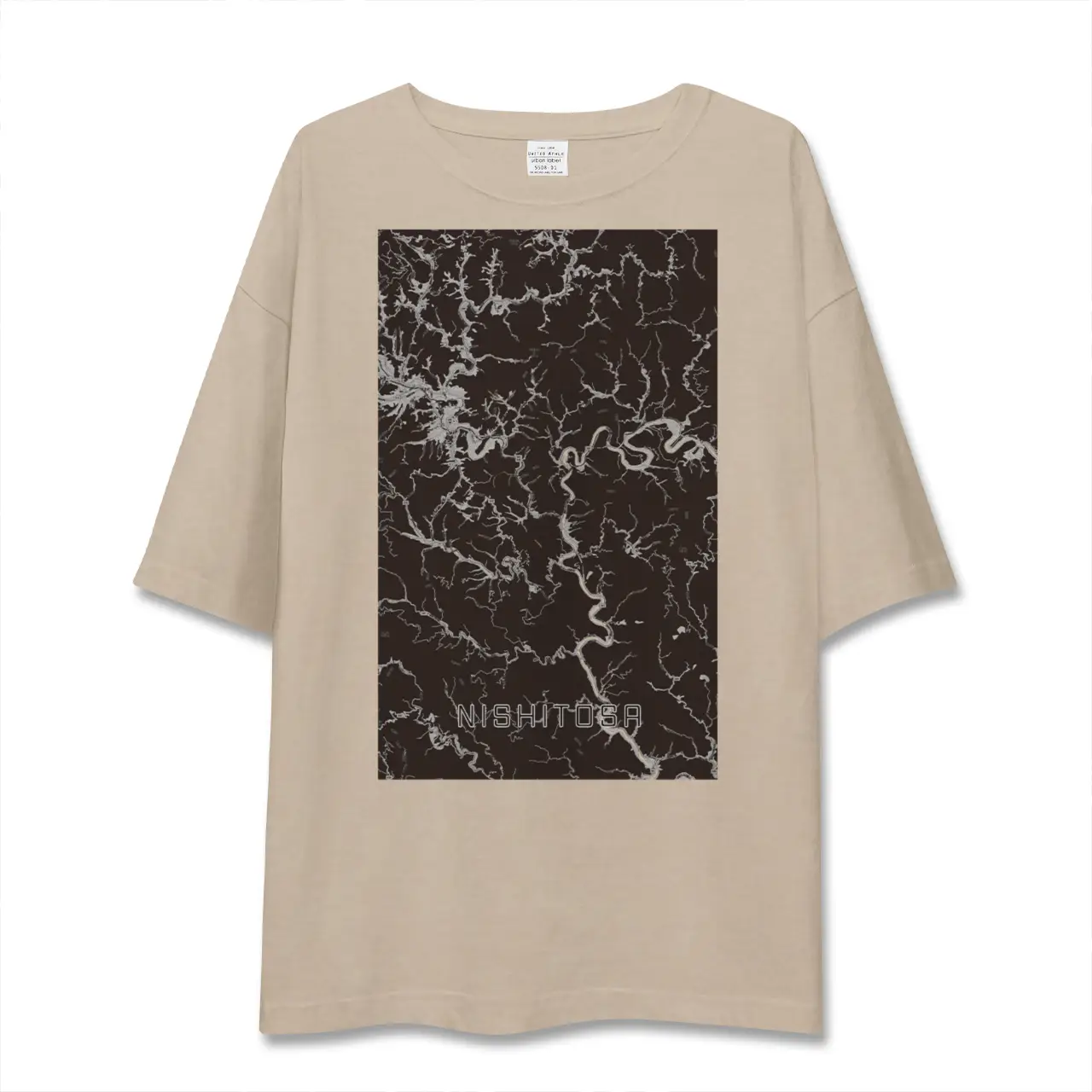 【西土佐(高知県)】地図柄ビッグシルエットTシャツ