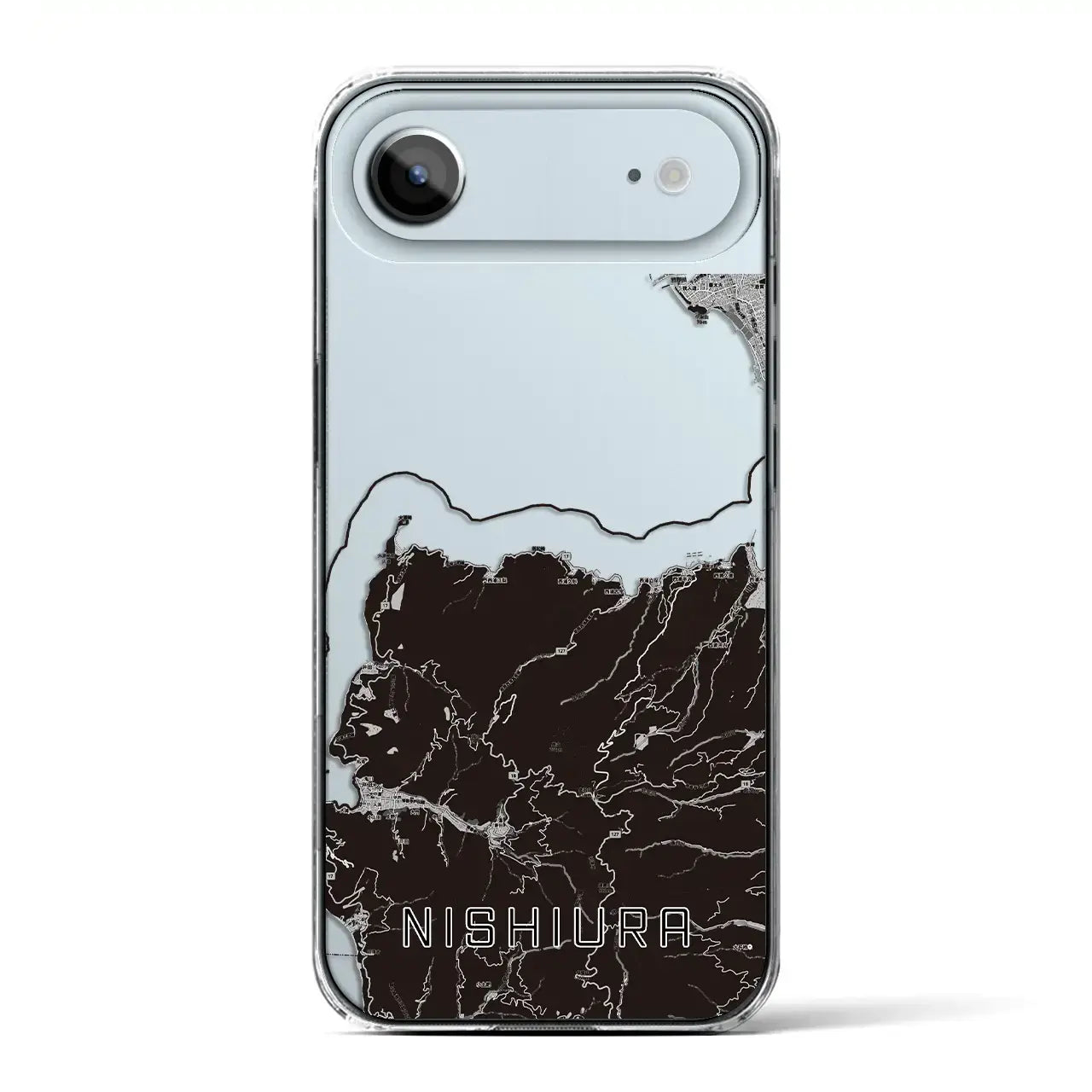 【西浦(静岡県)】地図柄iPhoneケース(クリアタイプ)