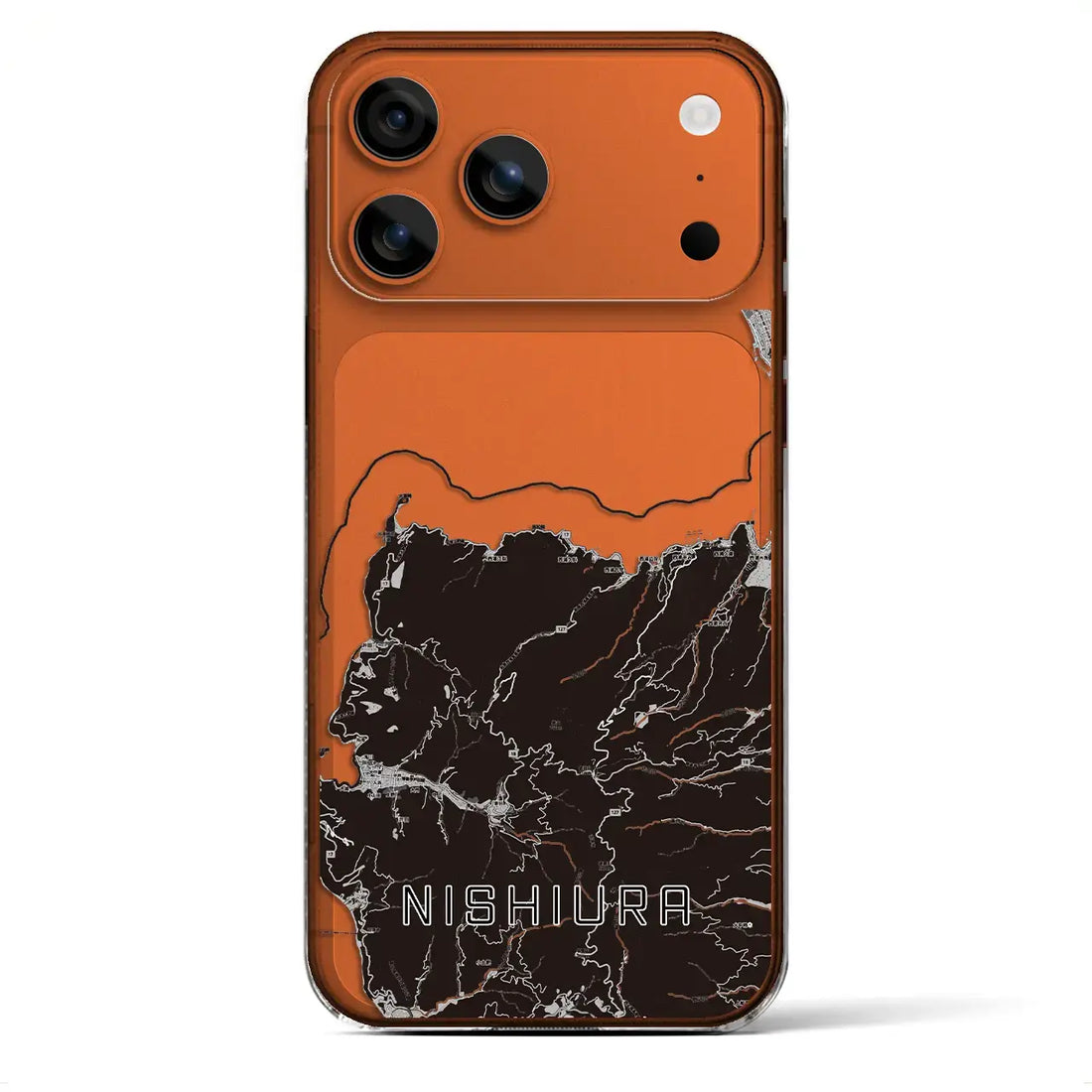 【西浦(静岡県)】地図柄iPhoneケース(クリアタイプ)