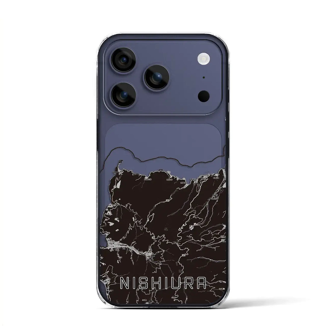 【西浦(静岡県)】地図柄iPhoneケース(クリアタイプ)